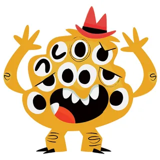 Yellow Monster graphical art 