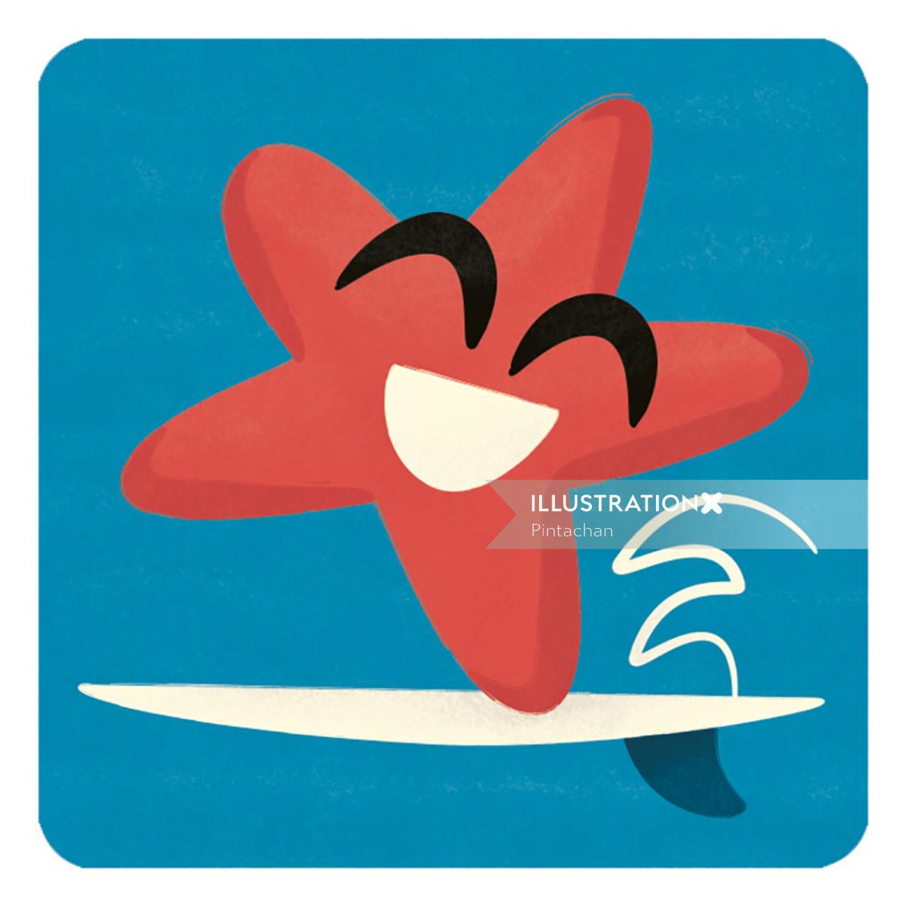 Ilustração de Starfish sorridente
