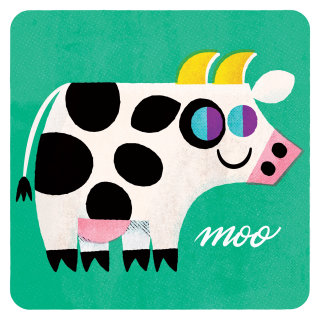 Ilustração de uma vaca de desenho animado