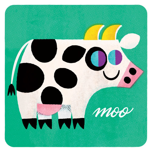 Illustration of a cartoon cow