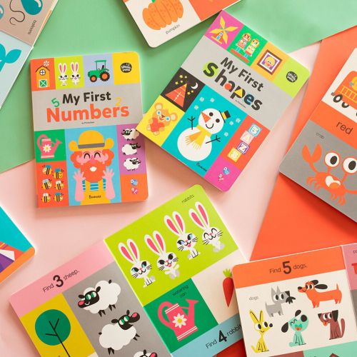 Kid's my first number and shape board books illustration