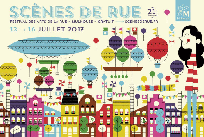 Mulhouse Scenes De Rue poster design