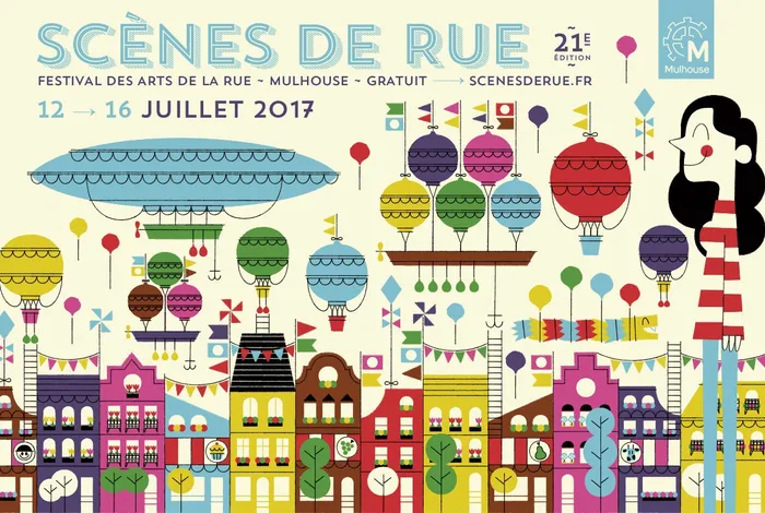 Mulhouse Scenes De Rue poster design