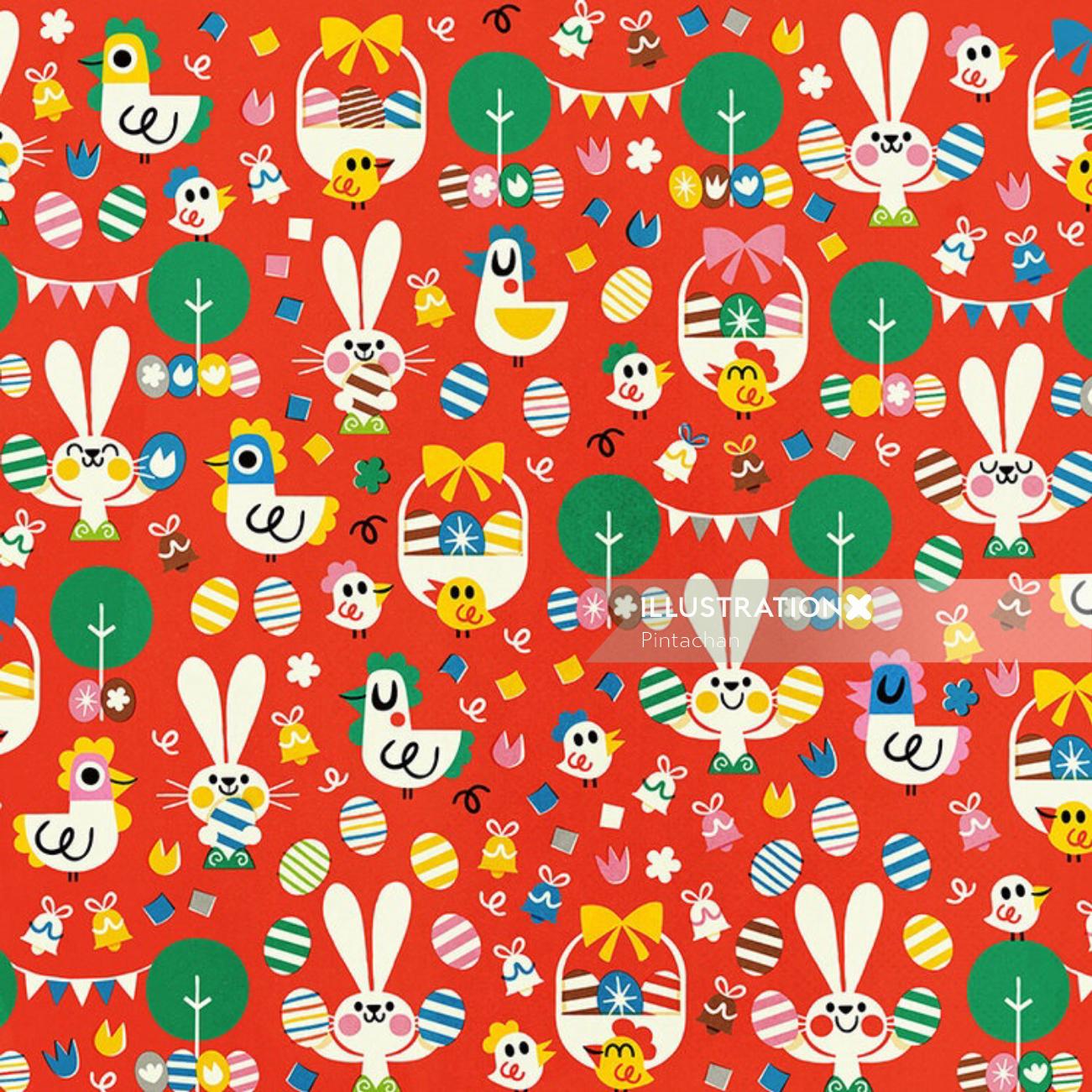 Easter Eggs gift wrapping paper