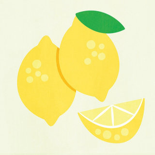 新鮮なレモンフルーツのイラスト