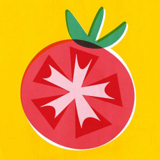 Desenho de desenho animado de tomate fresco