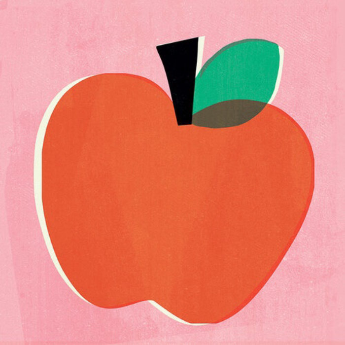 Apple fruit retro poster