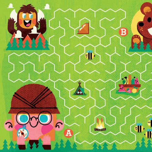 Puzzle game illustration for Kids