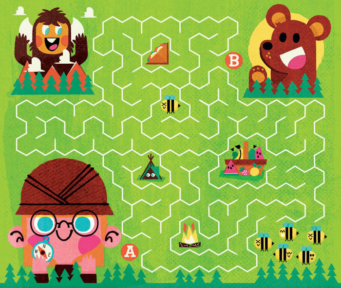 Puzzle game illustration for Kids