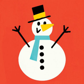 Arte digital do boneco de neve feliz