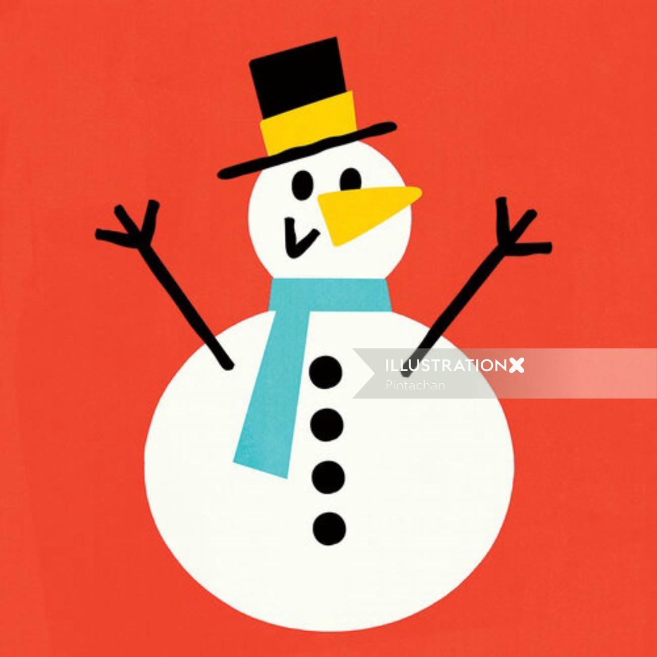 Happy Snowman Digital art