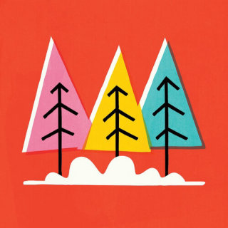 クリスマスツリーのグラフィックデザイン