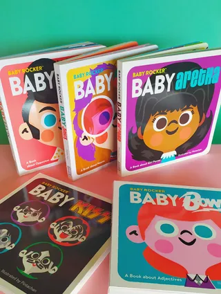 Baby Rocker illustrated children's books with vibrant colorful covers by Pintachan