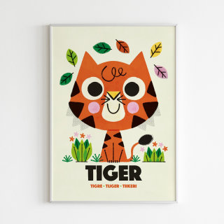 Ilustraciones vectoriales de tigre más lindo