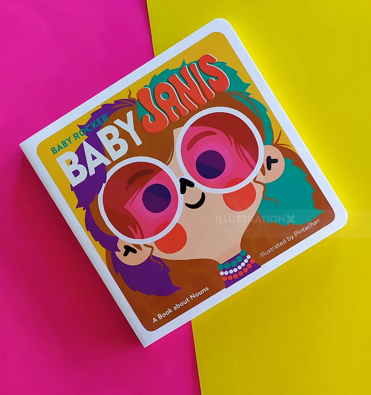 Baby book titled Baby Janis with colorful illustration on cover