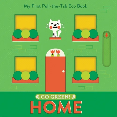 Eco-themed pull-tab book cover with a cat and plants by Pintachan