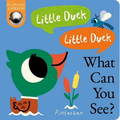 Colorful book cover with a green duck and a bee by Pintachan