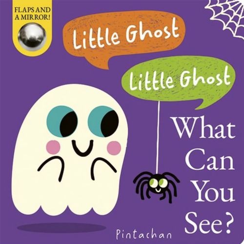 Pintachan book cover showing a smiling white ghost, small spider, and “What Can You See?”