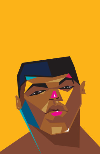 Portrait vectoriel de Mohammed Ali 