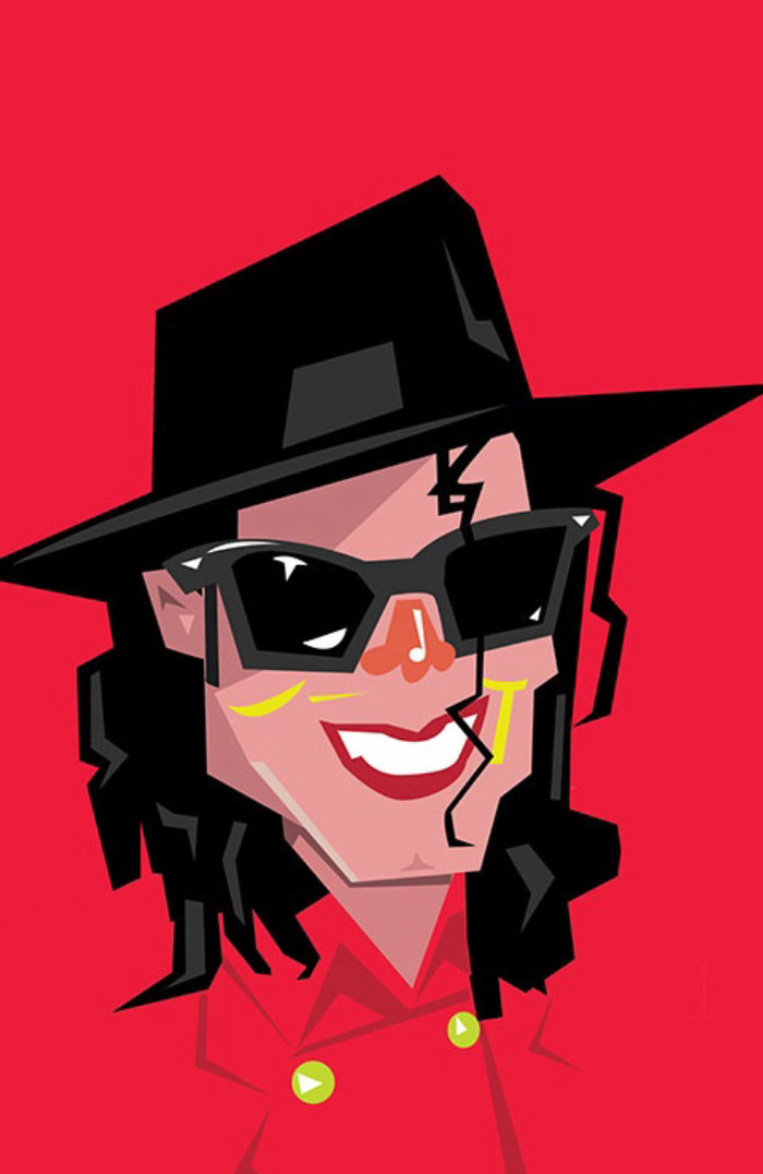 Michael Jackson cartoon illustration 
