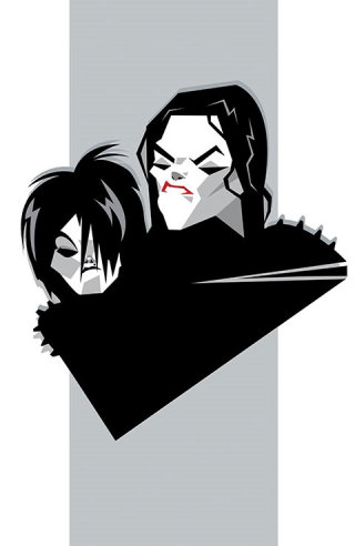 Design de personagens vetoriais de Michael e Janet 