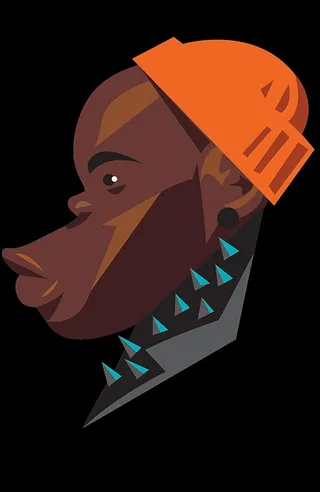 Vector art of African man 