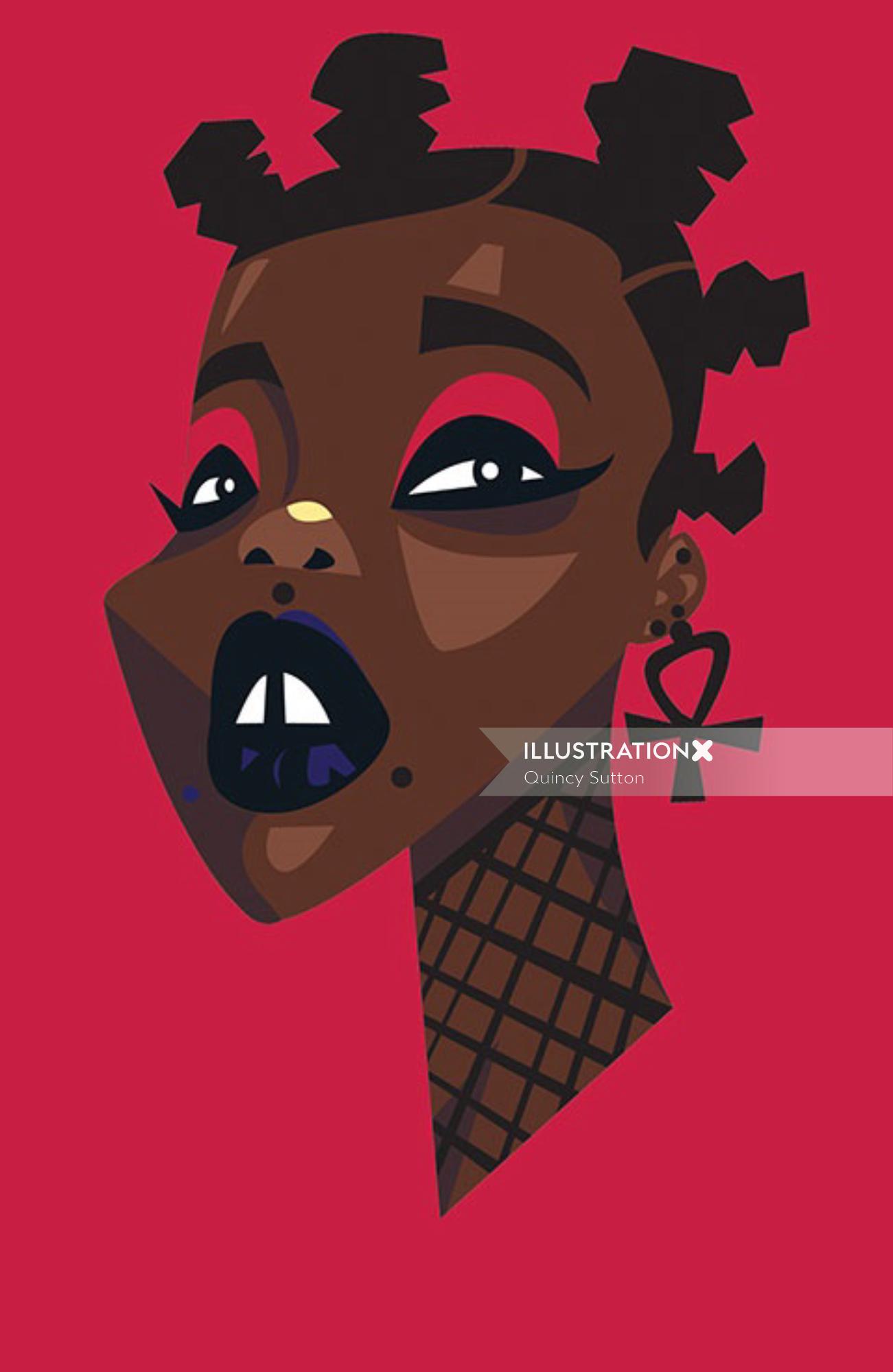 Peinture numérique de femmes pour le Festival Afro Punk