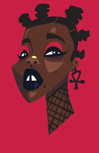 Digital painting of women for Afro punk Festival