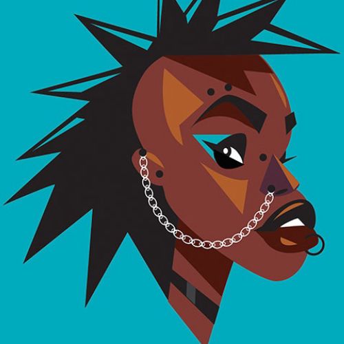 Afro Punk comic illustration by Quincy Sutton 