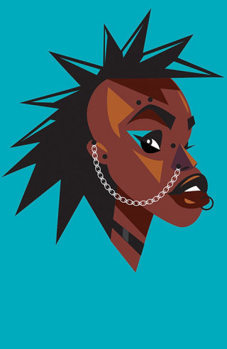Ilustração em quadrinhos Afro Punk de Quincy Sutton 