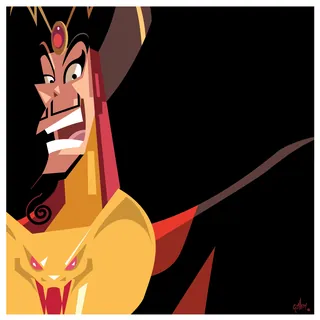 Stylized portrait of Disney villain Jafar by Quincy Sutton