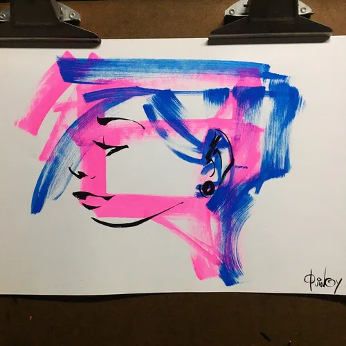 Live event drawing multicolor art
