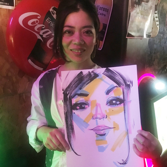 Live event drawing woman art
