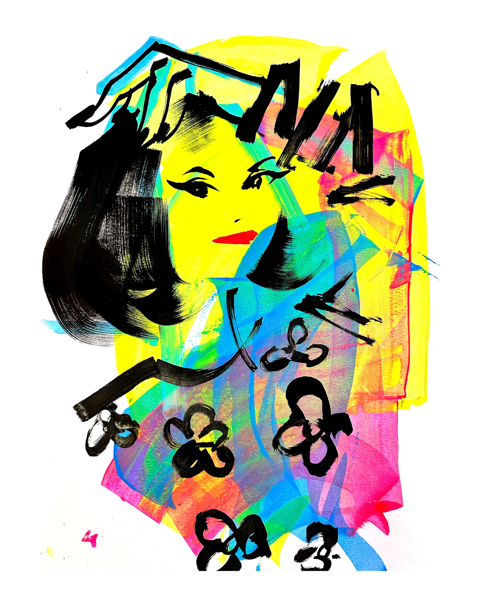 Abstract fashion portrait with bold colors by Quincy Sutton