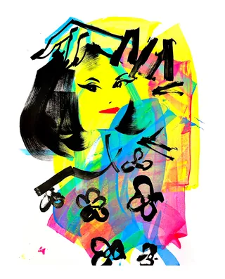 Abstract fashion portrait with bold colors by Quincy Sutton