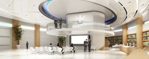 Office lobby 3d design
