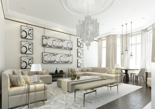 Modern Living Room graphic design