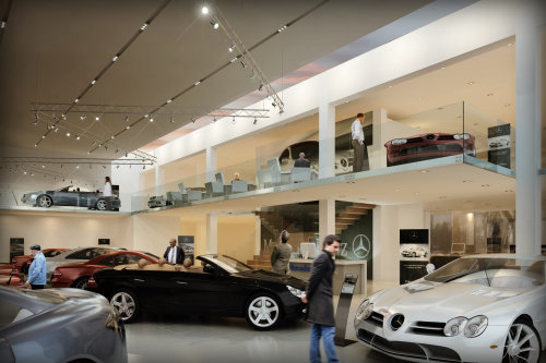 Photorealistic of Mercedes Benz Showroom