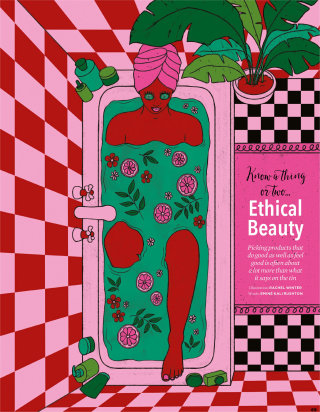 Ilustração da revista Simple Things sobre beleza ética