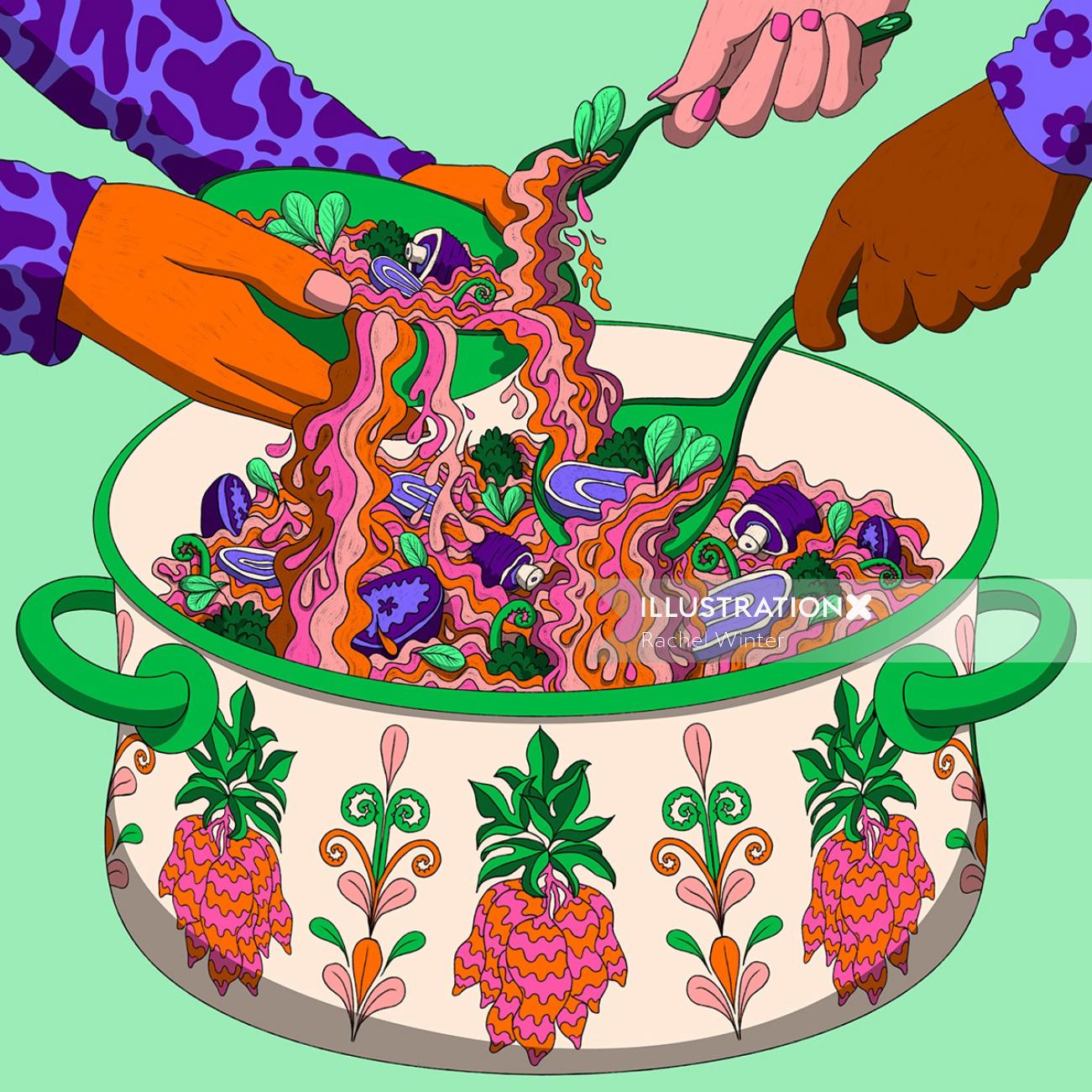 Rachel Winter Colour And Pattern Filled Illustrator