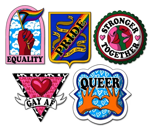 Pride-Aufkleber-Design für das House of First