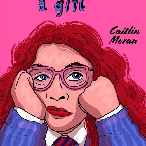 Book cover illustration of a red-haired girl wearing glasses by Rachel Winter