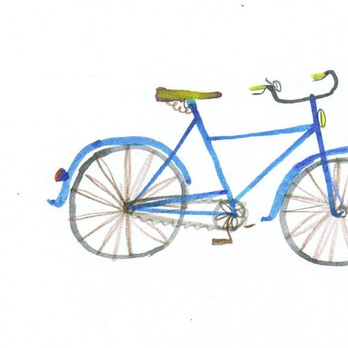 sketch of a simple blue cycle