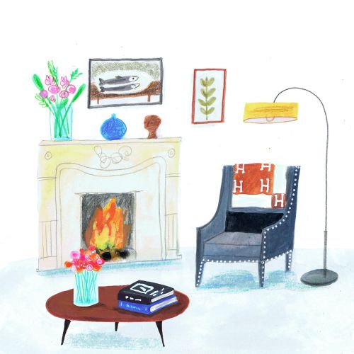 Illustration of living room
