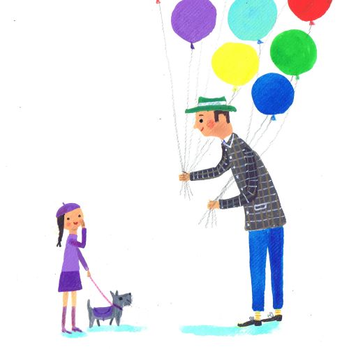 children with balloons
