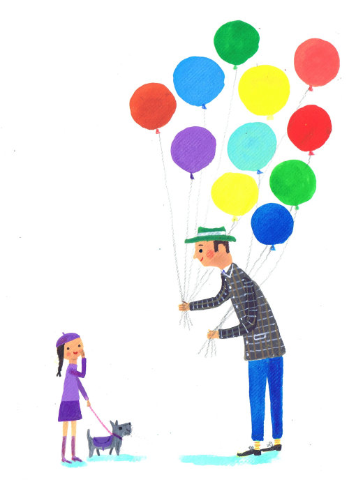 children with balloons
