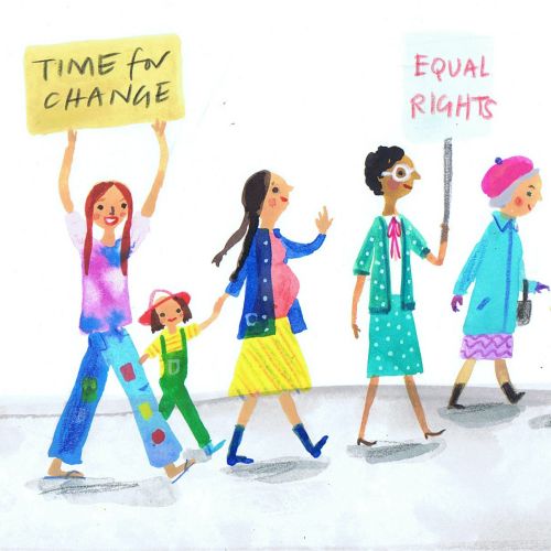 Children illustration time for change
