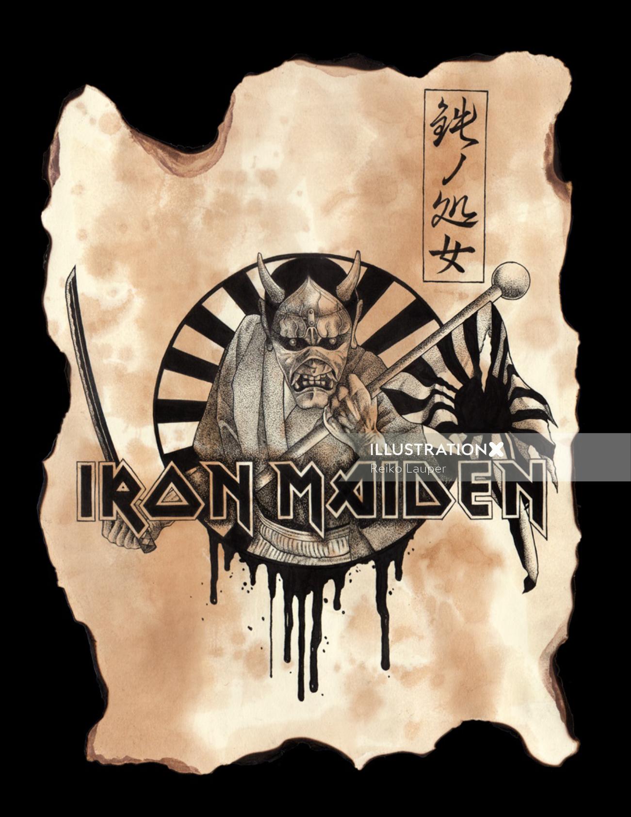 Série d&#39;affiches rock japonisées : Iron Maiden
