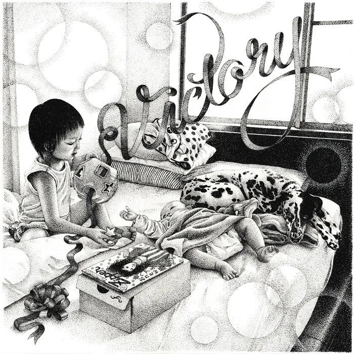 Children playing with toys indoors near window and pillows by Reiko Lauper