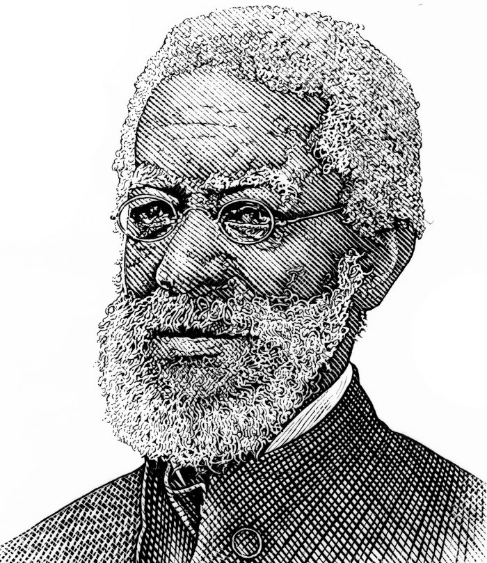 Woodcut portrait of American minister Alexander Crummell